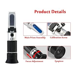 Handheld Brix Refractometer for Beer Brewing 